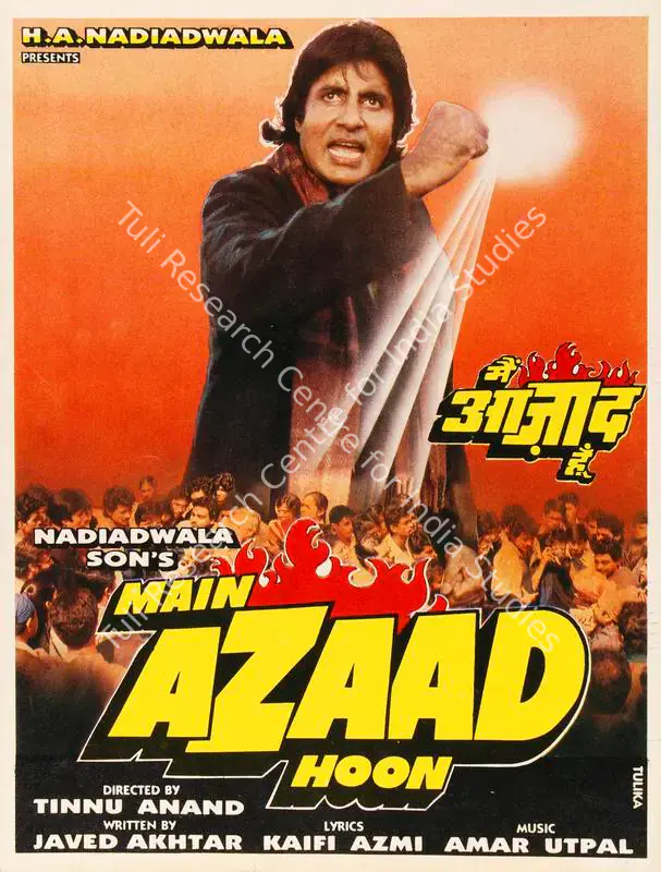 Anand, Tinnu (Director), Main Azaad Hoon, 1989 | Song-Synopsis Booklet | CinemaEducation | 00778778