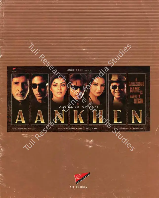 Doshi, Gaurang (Producer), Aankhen, 2002 | Song-Synopsis Booklet | CinemaEducation | 00781345