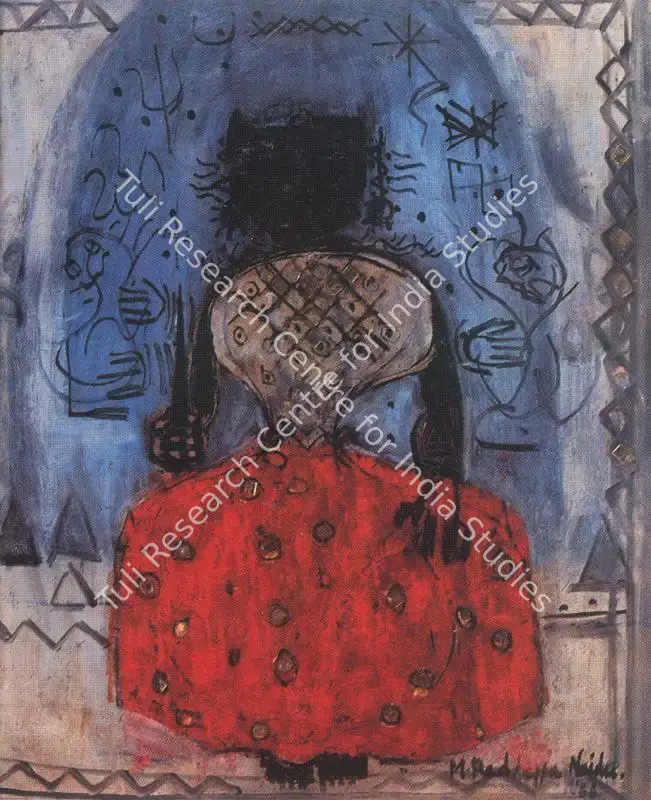 Naidu, Reddeppa (Artist). Goddess Invincible. Oil and mirror on board, 1956 | Painting | FineArts | 00600265