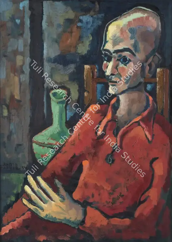 Parvez, Ahmed (Artist). Untitled (The Man of Sorrows). Oil on hardboard, 1954 | Painting  | 00868730