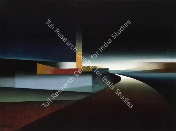 Sharma, Mohan (Artist). Brighton Road. Acrylic on canvas, 1976 | Painting | FineArts | 00561844