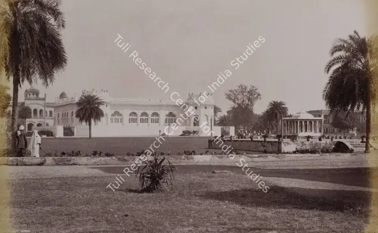 Bourne, Samuel (Photographer). The Kaiser Bagh, Lucknow - From the album 'India Ceylon and Egypt 1901-1902'. Albumen Print pasted on mount, c.1865-1866 | Antiquarian Photograph | Photography | 00115486