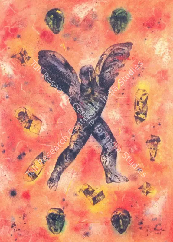 Parthan, Baiju (Artist). Untitled. Mixed media on paper, 1993 | Painting | FineArts | 00372614