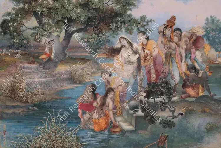 Bagchi, Radha (Artist). Radha Purva Rag. Gouache on paper, 1962 | Painting | FineArts | 00599414