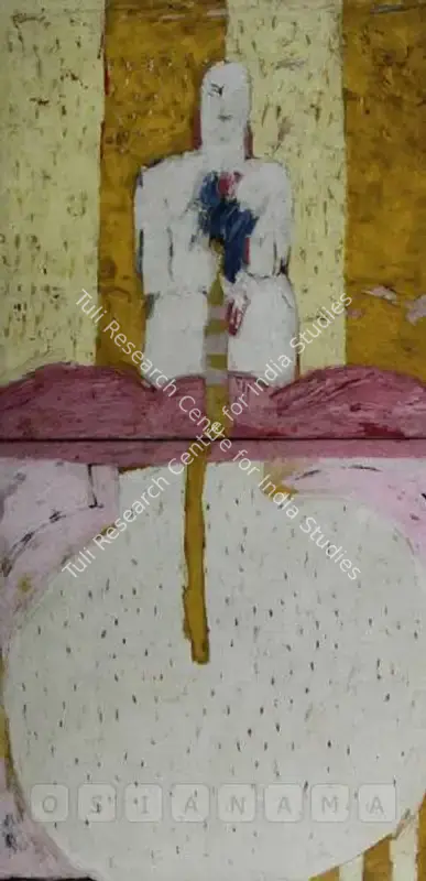 Singh, Anjum (Artist). Broken Yellow Line. Oil on canvas, 1999 | Painting  | 00879979