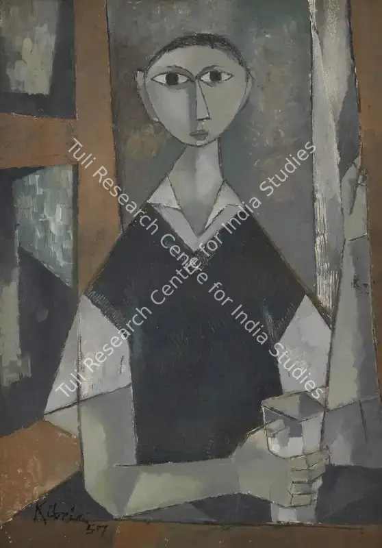 Kibria, Mohammad (Artist). Untitled (Man). Oil on board, 1957 | Painting | EconomicsArt | 00872732