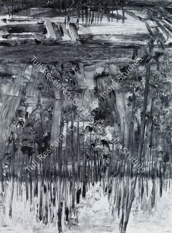 Lall, Harkrishen (Artist). Palms and Fields. 1962 | Marg, September 1985 | Painting | FineArts | 00675075