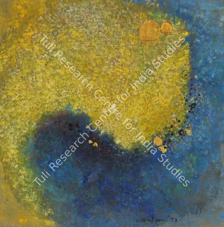 Gulgee, Ismail (Artist). Dunya Gali (Alamin Cottage). Mixed media on canvas, 1973 | Painting | FineArts | 00646459