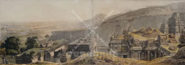 Daniell, Thomas (Artist). Kailasa Temple-Ellora. Aquatint, 1798-1803 | Graphic Art  | 00877592