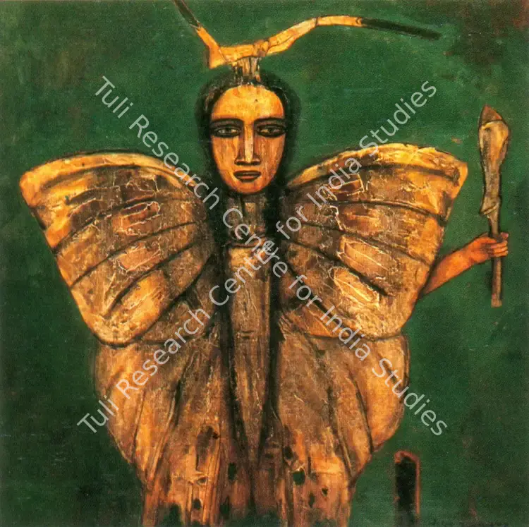 Bhowmick, Ashok (Artist). Untitled. Mixed media on canvas pasted on board, 1997 | Painting | FineArts | 00374021