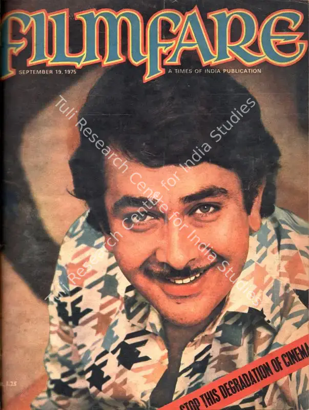 Karanjia, B.K. (Editor). Filmfare - The Fortnightly Film Magazine. 24(19). Bombay: S G Joshi, c/o The Times of India, 19 September 1975 | Magazine | CinemaEducation | 00793562
