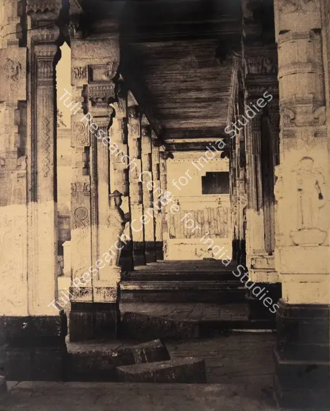 Tripe, Capt. Linnaeus (Photographer), The Great Pagoda. Side Colonnade in the Muroothappa sarvacar Mundapam, 1858 | Antiquarian Photograph | Photography | 00116031