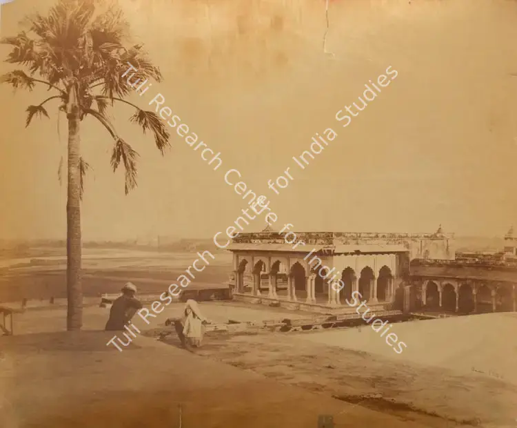 Bourne, Samuel (Photographer). Agra Fort with Taj in the distance. Albumen print, Mid 1860s | Antiquarian Photograph | Photography | 00116121