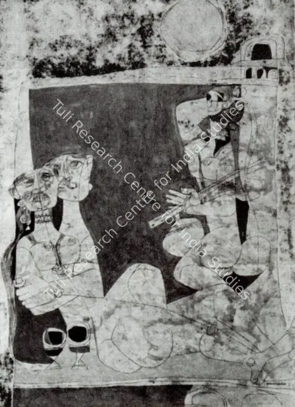 Vaghela, Gautam (Artist). Midnight. n.d. | Artrends, January-April 1965 | Painting | FineArts | 00551296