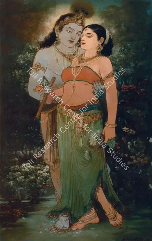 Nagarkar, Gunwant H. (Artist). Reconciliation of Radha. Oil on canvas laid on board, n.d. | Painting | FineArts | 00595630
