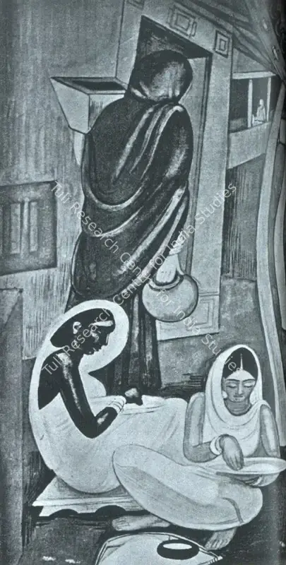 Chavda, Shiavax (Artist). Three Woman. Tempera, 1946 | Marg, December 2022 - March 2023 | Painting | FineArts | 00675432
