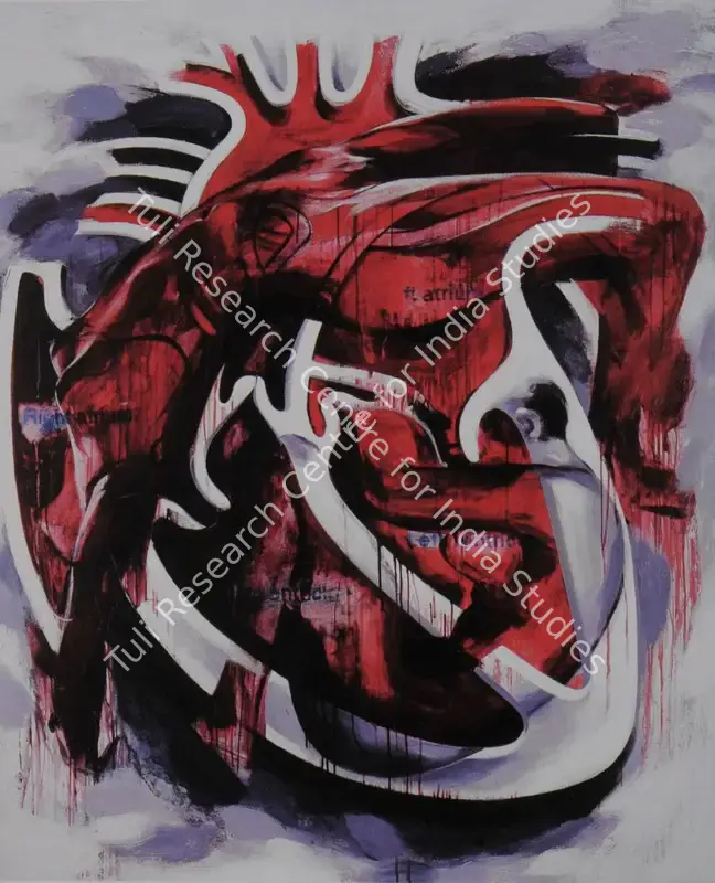 Agarwal, Anu (Artist). Pulse. Acrylic and Carbon Ink on paper, 2007 | Painting | FineArts | 00574769