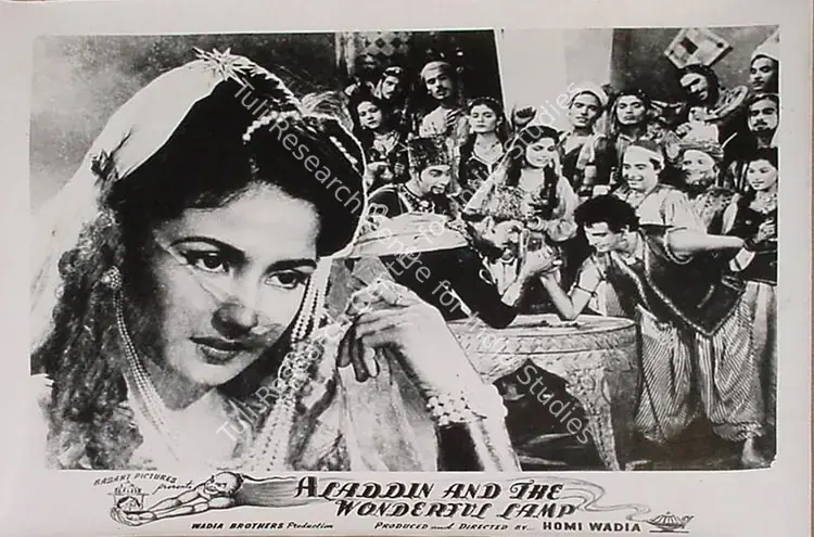 Wadadeker, Anant (Cinematographer), Aladdin Aur Jaadui Chiraag, 1952 | Lobby Card | CinemaEducation | 00829573
