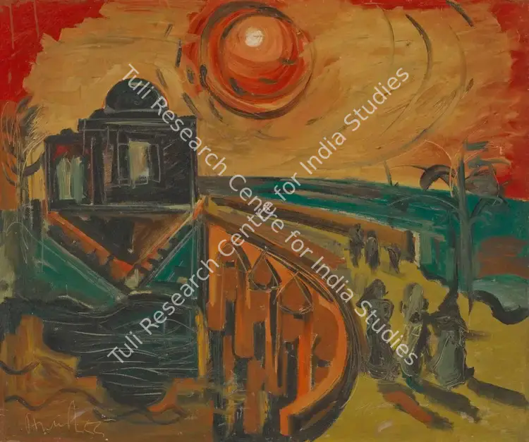 Chandra, Avinash (Artist). Shah Alam's Tomb. Oil on canvas, 1955 | Painting | EconomicsArt | 00871329
