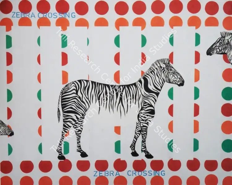 Singh, Anjum (Artist). Zebra Crossing. Oil on canvas, 2003 | Painting | FineArts | 00575511