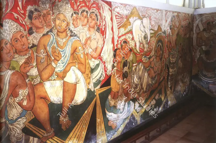 Keyt, George (Artist). The Invitation of the Gods and the Dream of Queen Maya. Mural, 1940 | Marg, December 2022 - March 2023 | Mural | FineArts | 00675421