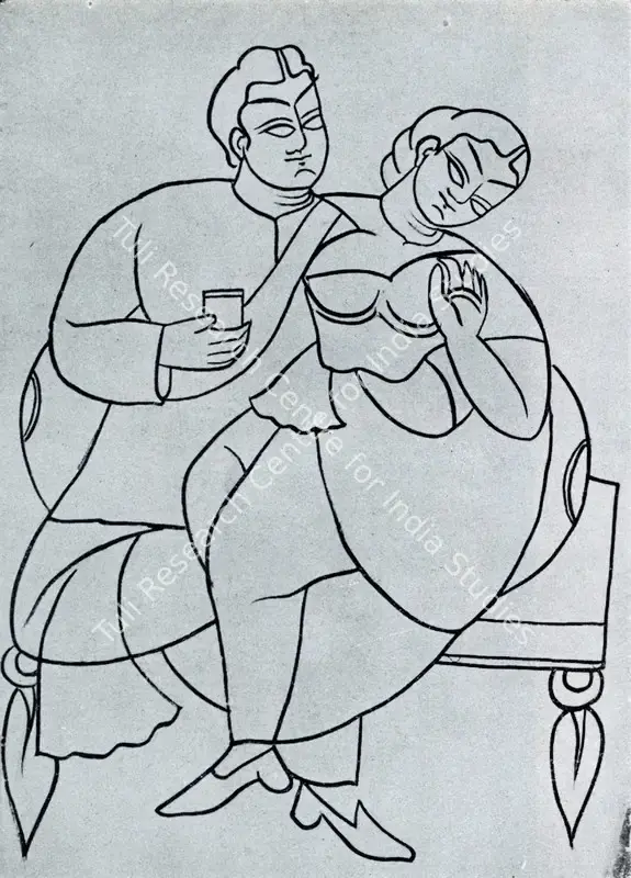 Unknown (Artist). Woman and Wine. c.1890 | Marg, July 1952 | Drawing | FineArts | 00674699