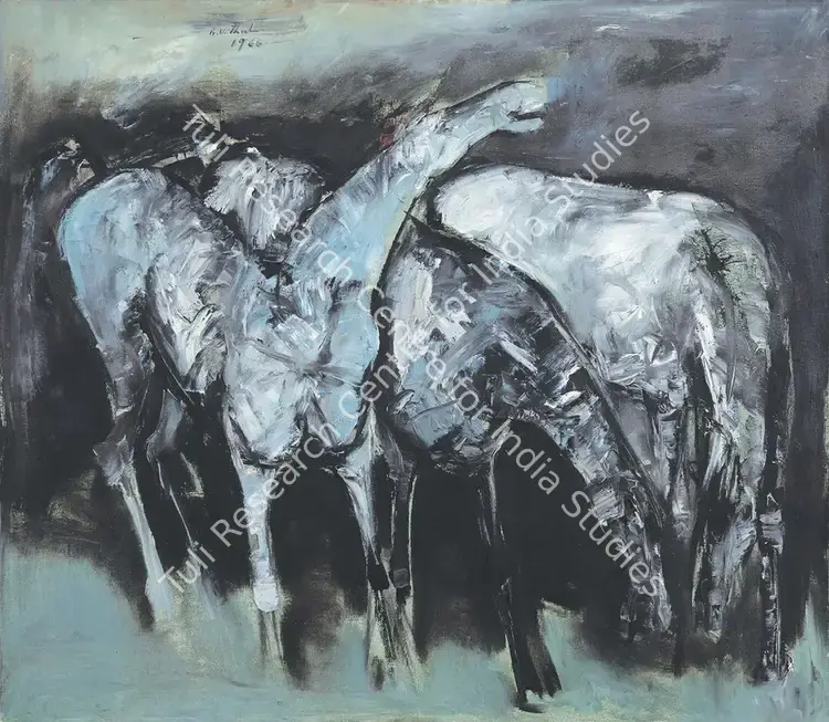 Vithal, B. (Artist). Untitled. Oil on canvas, 1966 | Painting | FineArts | 00362347
