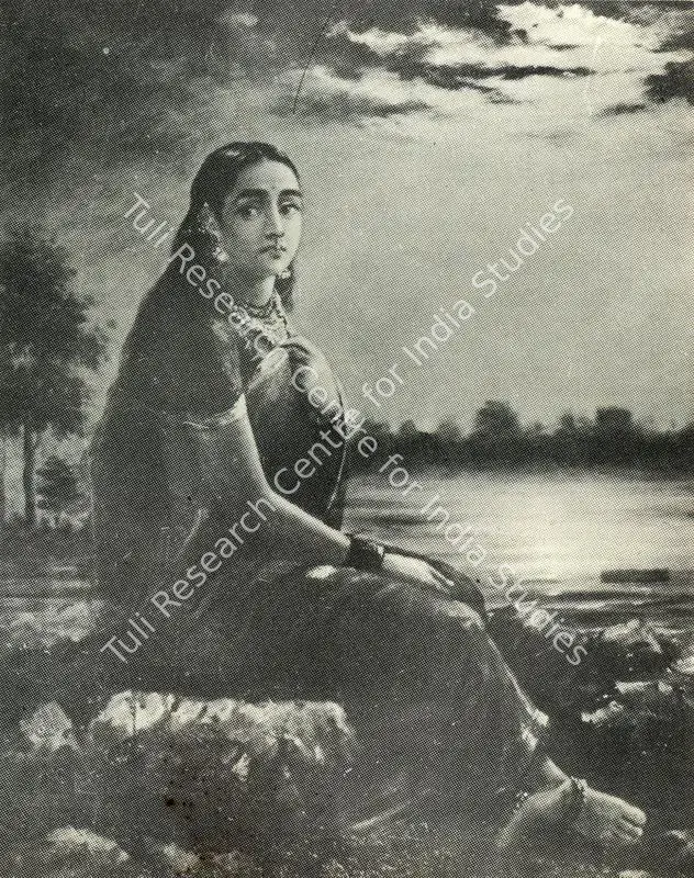 Varma, Raja Ravi (Artist). Lady in Moonlight. Oil on Canvas, circa 1889 | Journal of Arts & Ideas, June 1989 | Painting | Scholarship | 00676850