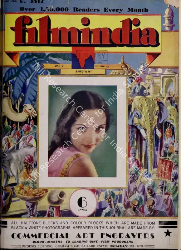 Patel, Baburao (Editor). Filmindia. 3(12). Bombay: D.K. Parker, April 1938 | Magazine | CinemaEducation | 00796441