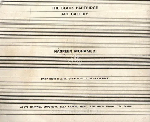 Mohamedi, Nasreen (Artist). Nasreen Mohamedi, 1975 | Solo Exhibition Invitation | 00859349