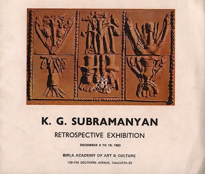 Subramanyan, K.G. (Artist). K. G. Subramanyan, 1983 | Solo Exhibition Catalogue | 00882801