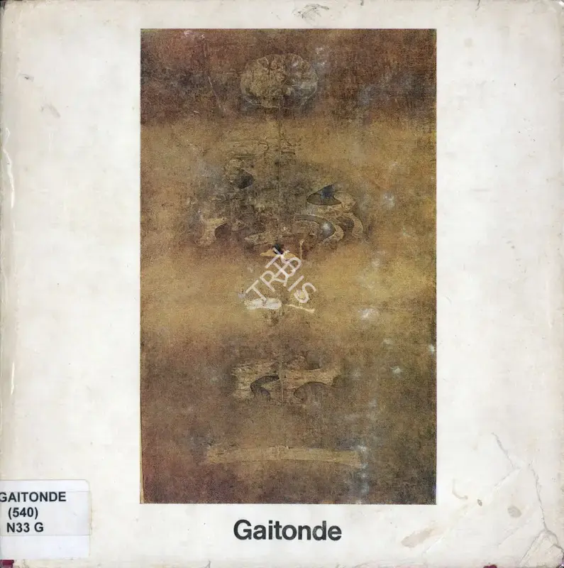 Gaitonde, V.S. (Artist) and Amit Kumar Mukhopadhyay (Assistant Editor). Gaitonde, 1983 | Solo Exhibition Catalogue | 00883112