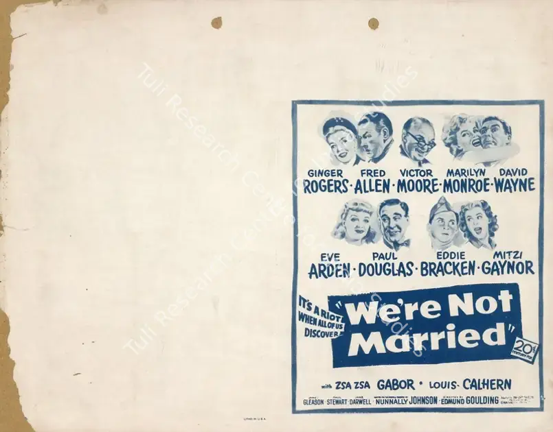 Goulding, Edmund (Director), We're Not Married!, 1952 | Handbill | CinemaEducation | 00894011