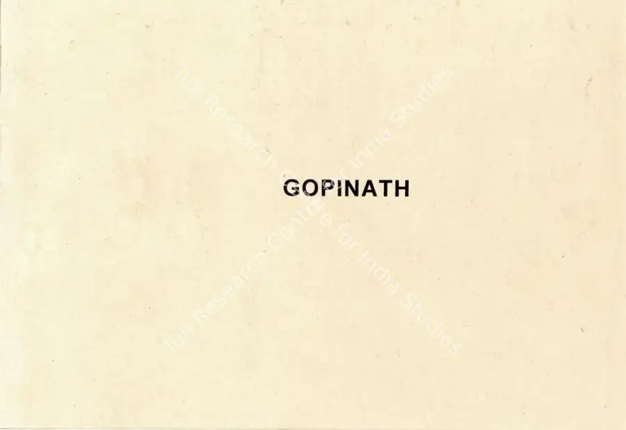 Kaul, Mahesh (Director), Gopinath, 1948 | Song-Synopsis Booklet | CinemaEducation | 00781743