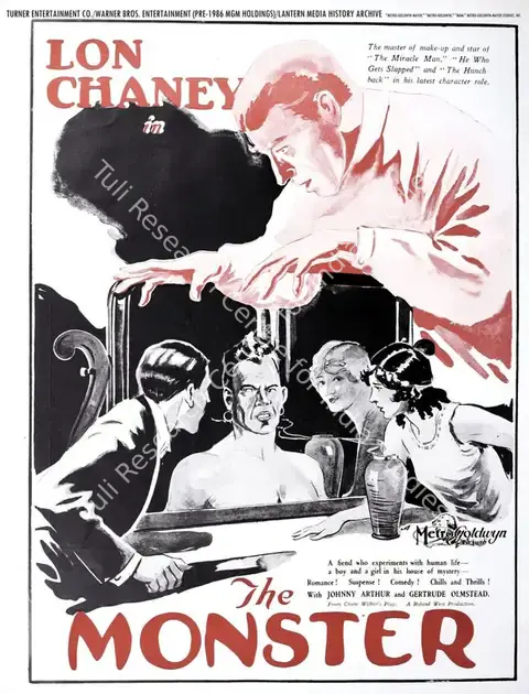 West, Roland (Director), The Monster, 1925 | Poster | CinemaEducation | 00761169