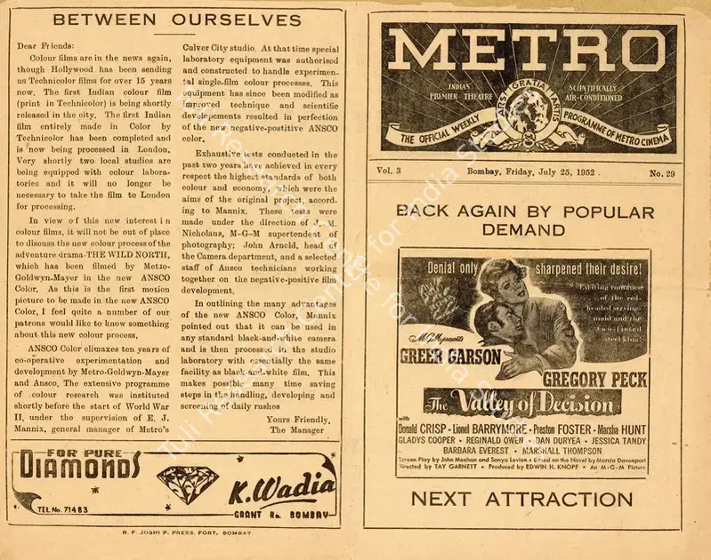 Garnett, Tay (Director), The Valley of Decision, 1945 | Handbill | CinemaEducation | 00894022