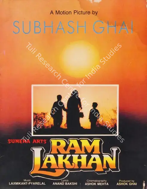 Ghai, Ashok (Producer), Ram Lakhan, 1989 | Song-Synopsis Booklet | CinemaEducation | 00779385