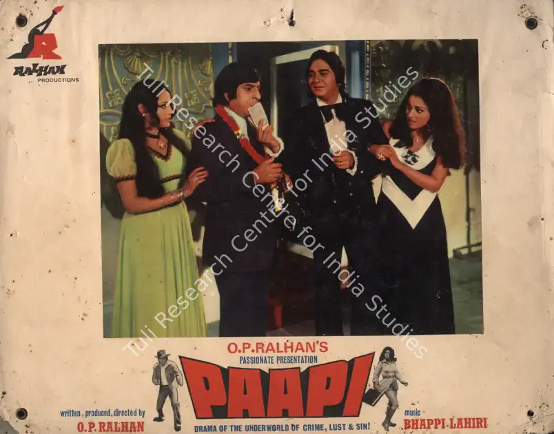Malone, Rajendra (Cinematographer), Paapi, 1977 | Photographic Still Mounted on Lobby Card | CinemaEducation | 00765409