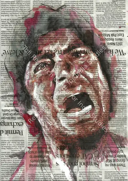 Dhongade, Shrikant (Artist), Kaala Patthar, 1979 | Original Artwork, The Bachchans, 2024 | CinemaEducation | 00647579