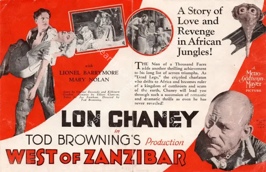Browning, Tod (Producer), West of Zanzibar, 1928 | Handbill | CinemaEducation | 00761136