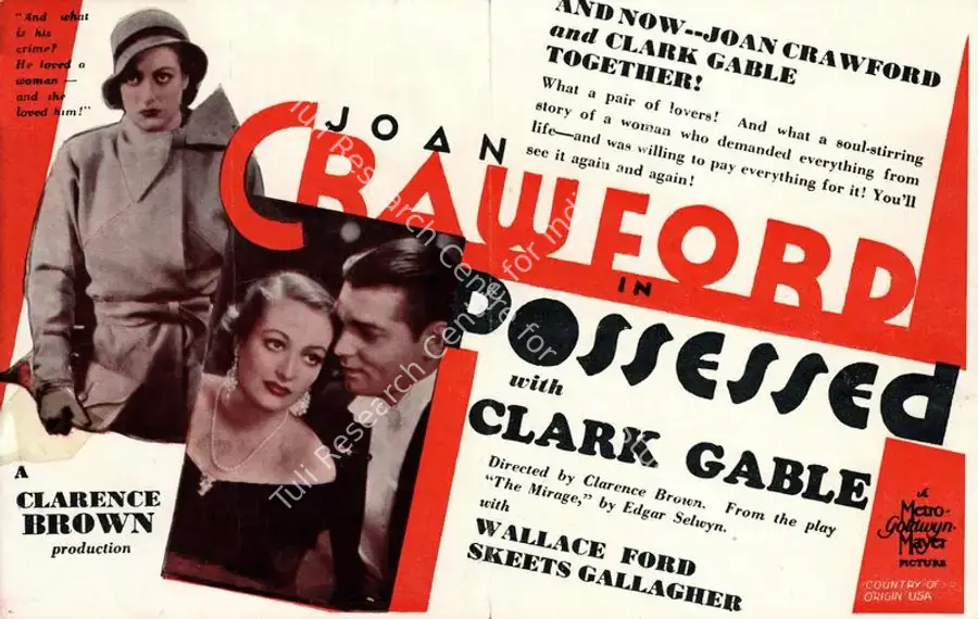 Brown, Clarence (Director), Possessed, 1931 | Handbill | CinemaEducation | 00760993