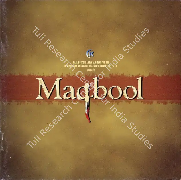 Bedi, Bobby (Producer), Maqbool, 2003 | Song-Synopsis Booklet | CinemaEducation | 00781837