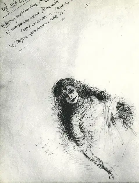 Ray, Satyajit (Artist), Devi, 1960. Artwork for the figure of devastated Doyamee in Devi | Original Artwork, Portrait of a Director Satyajit Ray, 1971 | CinemaEducation | 00724344