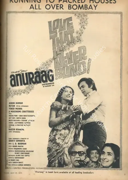 Samanta, Shakti (Producer), Anuraag, 1972 | Advertisement, Filmfare, 20 April 1973 | CinemaEducation | 00791530