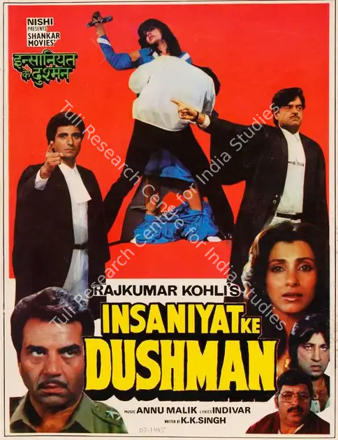 Kohli, Raj Kumar (Producer), Insaniyat Ke Dushman, 1986 | Song-Synopsis Booklet | CinemaEducation | 00864882
