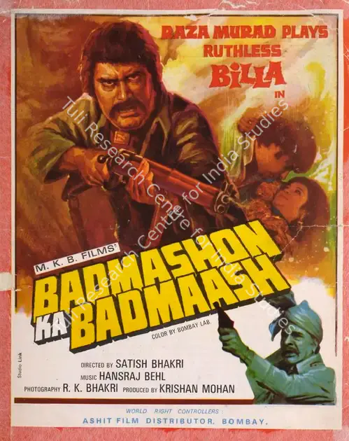 Mohan, Krishan (Producer), Badmashon Ka Badmaash, 1979 | Song-Synopsis Booklet | CinemaEducation | 00863235