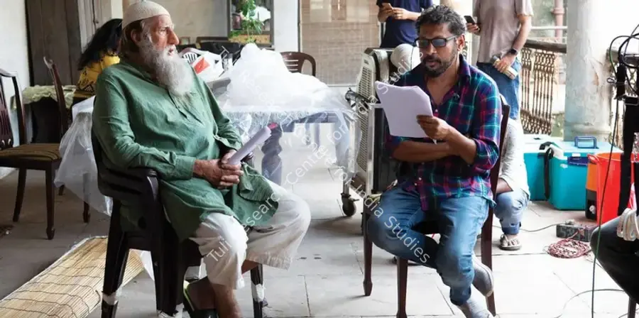 Lahiri, Ronnie (Producer), Gulabo Sitabo, 2020. Shoojit Sircar directs Gulabo Sitabo | Working Still, The Bachchans, 2024 | CinemaEducation | 00647618