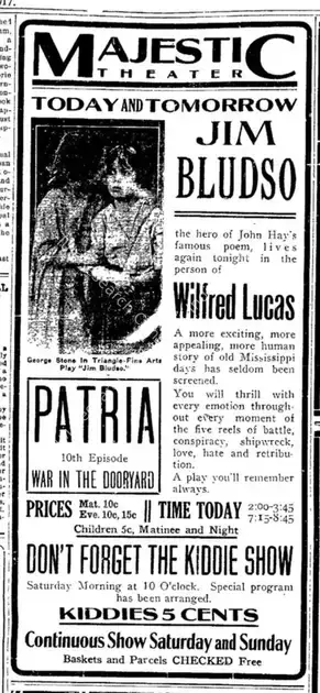 Browning, Tod (Director), Jim Bludso, 1917 | Film Advertisement | CinemaEducation | 00795114