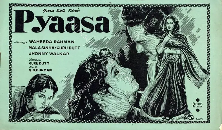 Dutt, Guru (Producer), Pyaasa, 1957 | Cyclostyled Lyrics Leaflet | CinemaEducation | 00517586