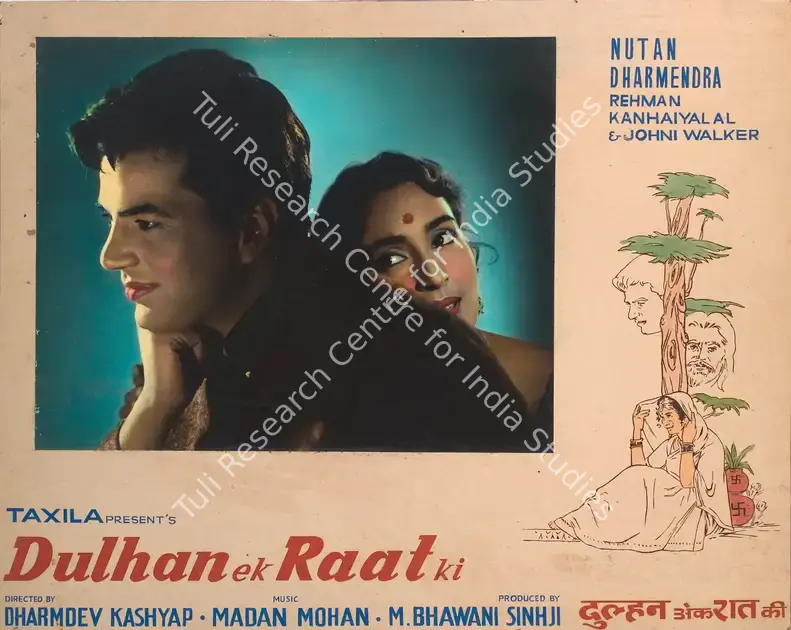 Malone, Rajendra (Cinematographer), Dulhan Ek Raat Ki, 1966 | Photographic Still Mounted on Lobby Card | CinemaEducation | 00764921